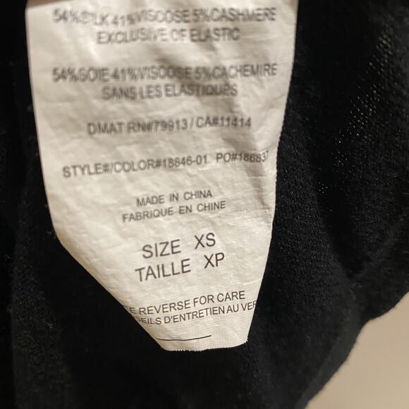 A PEA IN THE POD Maternity XS Cowl Neck Black Sweater Silk Cashmere Fall Winter - Picture 5 of 6